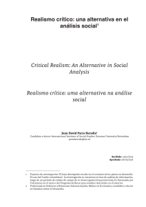Realismo crítico - Sociedad y Economía