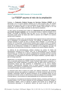 The European Federation of Public Service Unions(EPSU