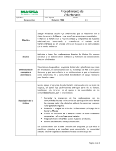 Procedimiento de Voluntariado