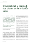 Universalidad y equidad: Dos pilares de la inclusión social