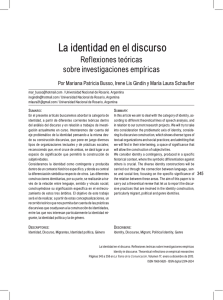 La identidad en el discurso - CIM