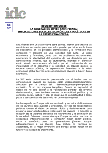 Resolución sobre el sacrificio de las generaciones - idc-cdi