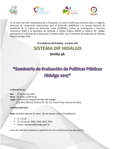 “Seminario de Evaluación de Políticas Públicas Hidalgo 2015”