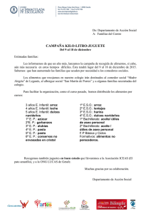 campaña kilo-litro-juguete - Padres Escolapios de Getafe