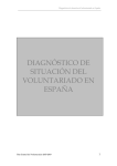 DIAGNÓSTICO DE SITUACIÓN DEL VOLUNTARIADO EN ESPAÑA