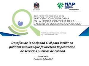 Desafíos de la Sociedad Civil para incidir en políticas públicas que