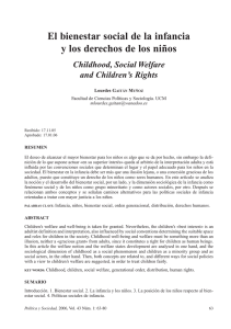 El bienestar social de la infancia y los derechos de los niños