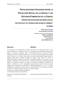 fertilizaciones cruzadas entre la psicología social de la