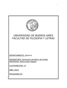 Seminario 2 - Historia - Universidad de Buenos Aires