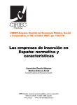 Las empresas de inserción en España: normativa y características