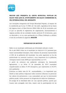 mocion que presenta el grupo municipal