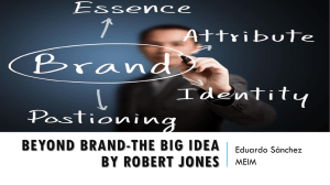 Beyond Brand-the big idea By Robert jones