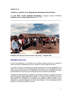 Tradición y conflicto en el espacio rural andino