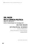 del rigor en la ciencia política: on the rigor of political science