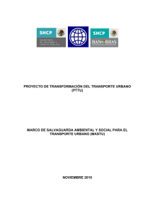 Marco de Salvaguarda Ambiental y Social para el Transporte Urbano