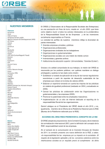 El ORSE (L`Observatoire de la Responsabilt&eacute; Soci&eacute;tale des