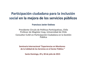 Participación ciudadana para la inclusión social en la mejora de los