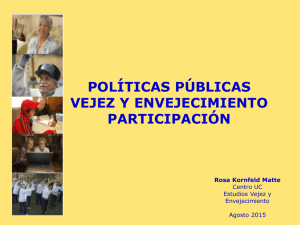 políticas públicas vejez y envejecimiento participación