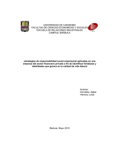 UNIVERSIDAD DE CARABOBO FACULTAD DE CIENCIAS