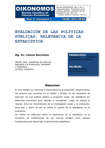 EVALUACIÓN DE LAS POLÍTICAS PÚBLICAS: RELEVANCIA DE