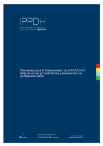 Propuestas fortalecimiento RAADDHH - SISUR