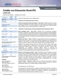 Instituciones Financieras Crédito con Educación Rural IFD