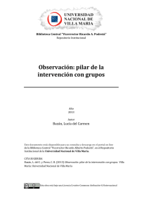 Observación: pilar de la intervención con grupos