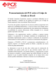Pronunciamiento del PCE sobre el Golpe de Estado en Brasil