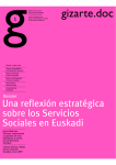 Una reflexión estratégica sobre los servicios sociales en Euskadi