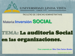 La auditoria Social en las organizaciones1