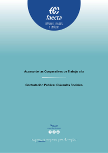 Acceso de las Cooperativas de Trabajo a la Contratación Pública