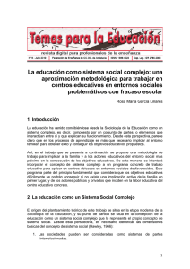 La educación como sistema social complejo: una aproximación