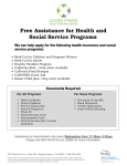 Free Assistance for Health and Social Service Programs:
