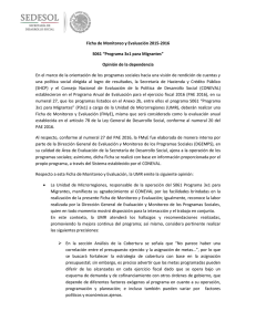 Ficha de Monitoreo y Evaluaci&oacute;n 2015-2016 S061