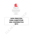 GUÍA PARA LA CONSTITUIR UNA SOCIEDAD COOPERATIVA