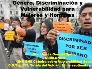 Género, Discriminación y Vulnerabilidad para - AFES