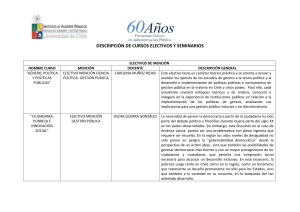 descripción de cursos electivos y seminarios