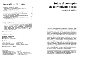 Raschke, Joachim (1994). Sobre el concepto de movimiento social