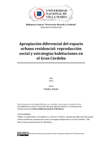 reproducción social y estrategias habitaciones en el Gran