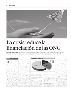 La crisis reduce la financiación de las ONG
