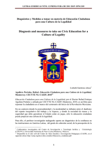 Diagnosis and measures to take on Civic Education for a Culture of