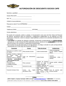 AUTORIZACI&Oacute;N DE DESCUENTO SOCIOS CAPE