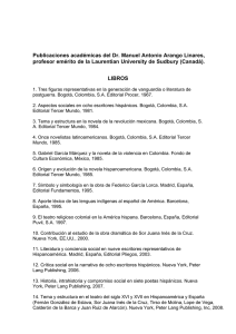 Publicaciones académicas del Dr. Manuel Antonio Arango Linares