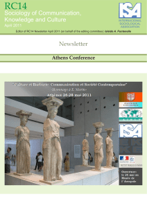 Sociology of Communication, Knowledge and Culture Newsletter