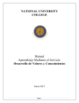 NATIONAL UNIVERSITY COLLEGE Manual Aprendizaje Mediante