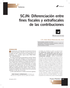 SCJN: Diferenciación entre fines fiscales y extrafiscales de las