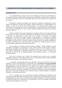 formación de promotores de hábitos saludables