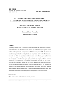 La vida - Aposta. Revista de Ciencias Sociales