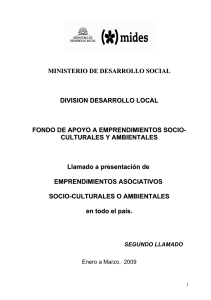 MINISTERIO DE DESARROLLO SOCIAL DIVISION