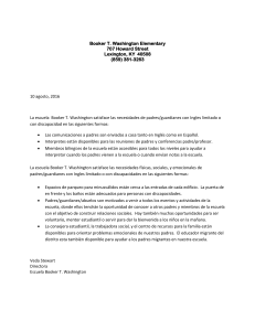 Booker T. Washington Elementary 707 Howard Street Lexington, KY